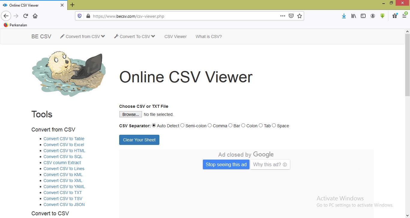 Csv viewer